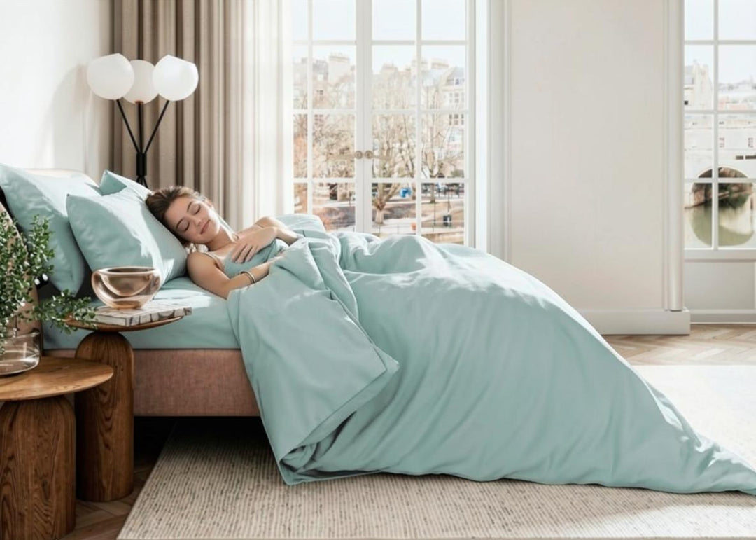 Bedeck of Belfast "400 TC Fine Linens Sateen" Pillowcase in Celladon
