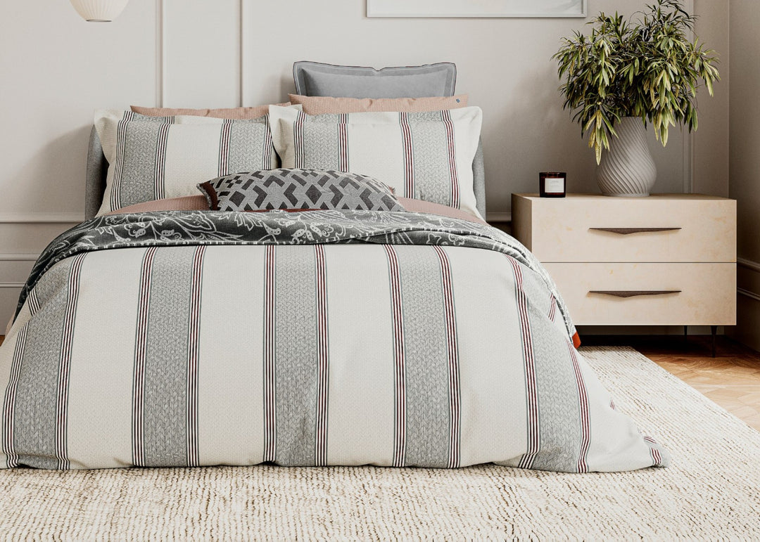Bedeck of Belfast "Siya" Duvet Cover Set in Grey