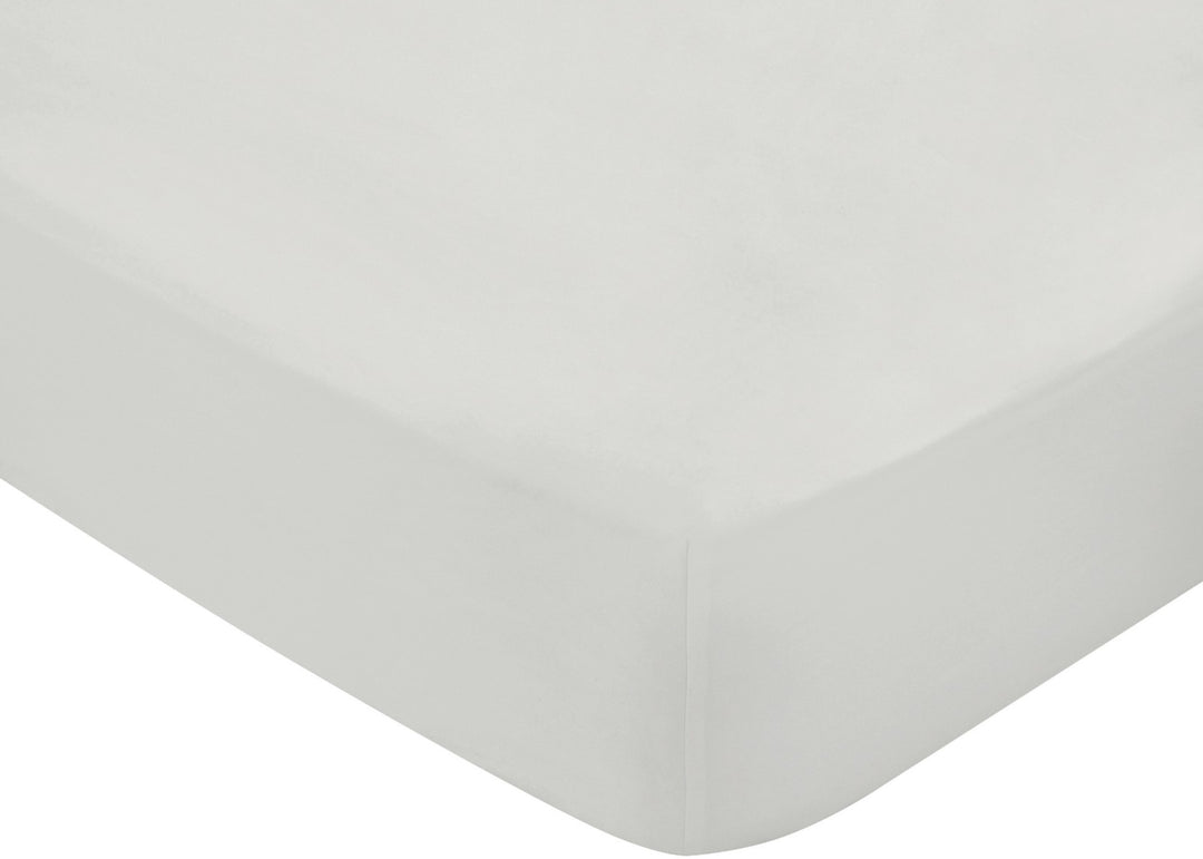 Bedeck of Belfast "400 TC Fine Linens Sateen" Fitted Sheet in Silver