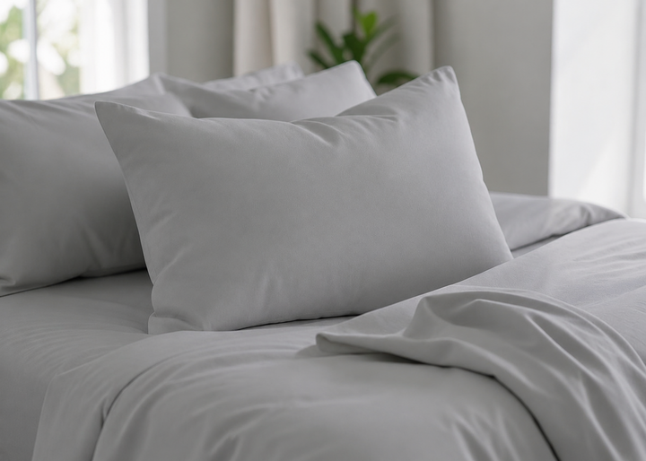 Bedeck of Belfast "400 TC Fine Linens Sateen" Pillowcase in Silver