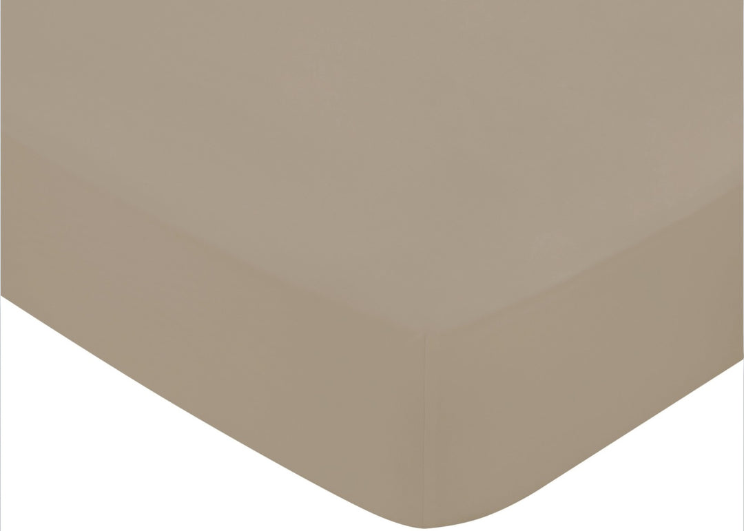 Bedeck of Belfast "400 TC Fine Linens Sateen" Fitted Sheet in Truffle
