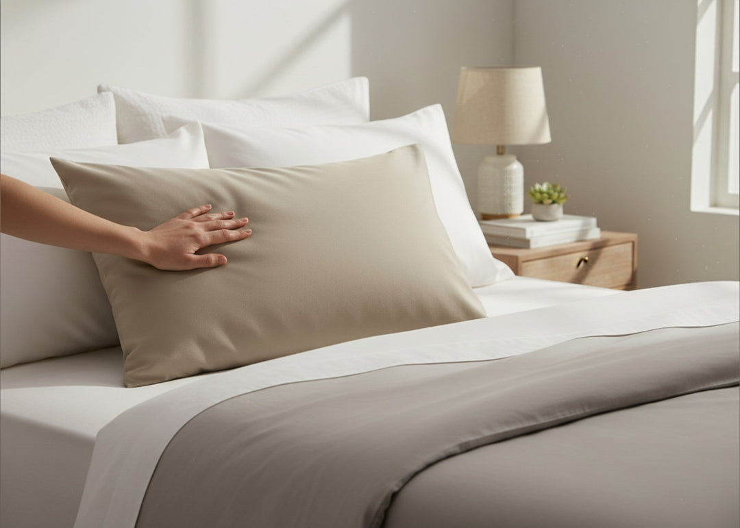 Bedeck of Belfast "400 TC Fine Linens Sateen" Pillowcase in Truffle