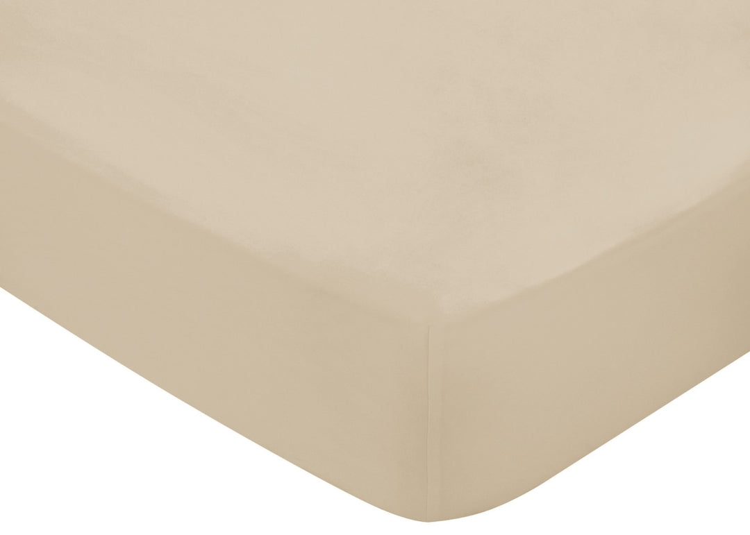 Bedeck of Belfast "400 TC Fine Linens Sateen" Fitted Sheet in Soft Gold
