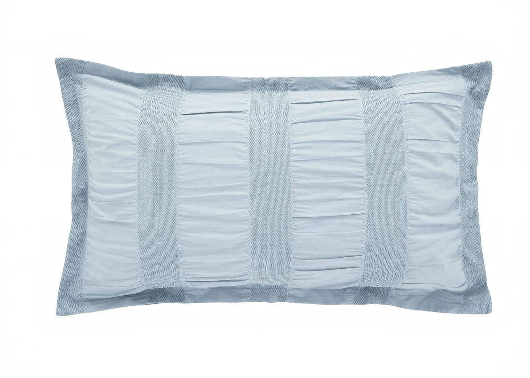 Bedeck of Belfast "Woven Waffle Stripe" Duvet Cover Set in Blue