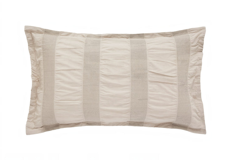 Bedeck of Belfast "Woven Waffle Stripe" Duvet Cover Set in Linen