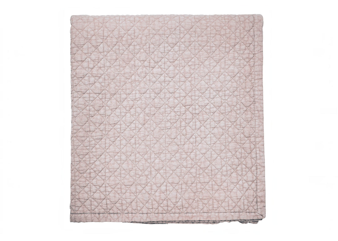 Bedeck of Belfast "Stonewashed Cotton" Quilted Throw in Pink