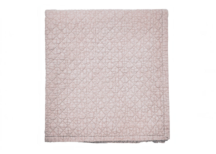Bedeck of Belfast "Stonewashed Cotton" Quilted Throw in Pink