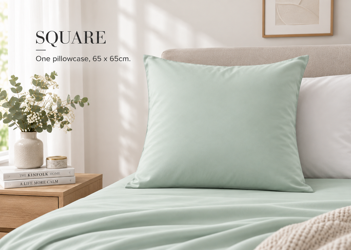 Bedeck of Belfast "200 Thread Count Pima Cotton Percale" Pillowcase in Sage