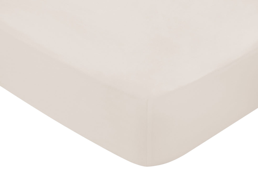 Bedeck of Belfast "400 TC Fine Linens Sateen" Fitted Sheet in Chalk
