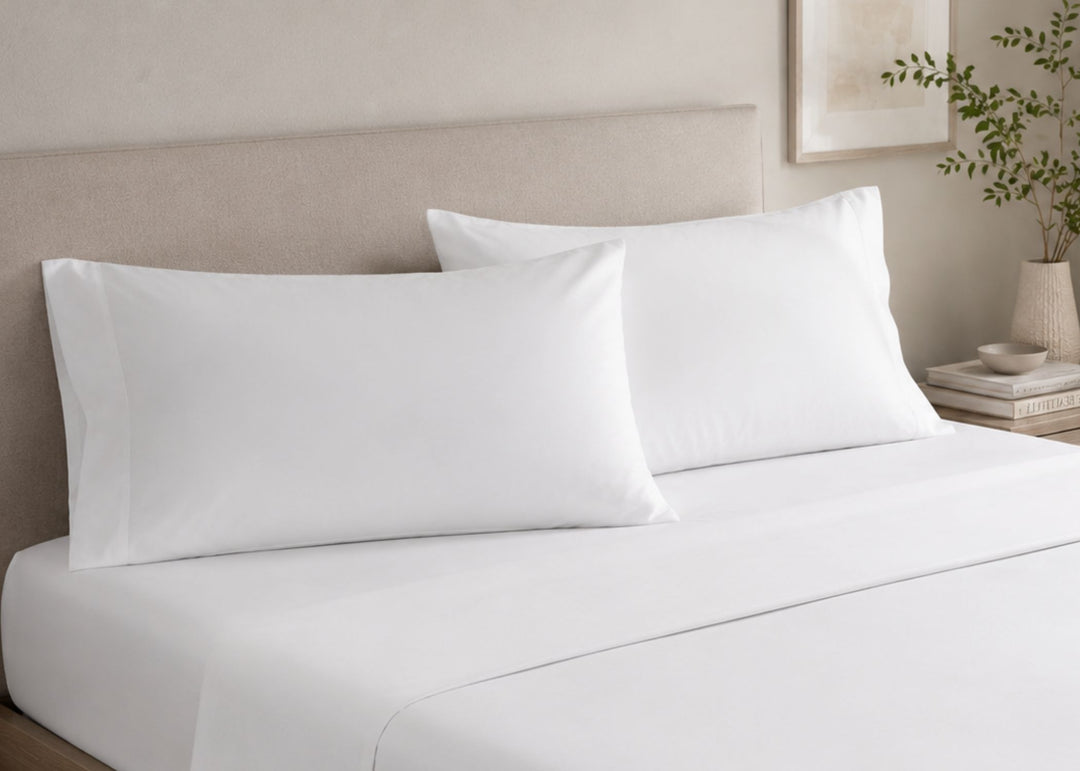 Bedeck of Belfast "400 TC Fine Linens Sateen" Pillowcase in White