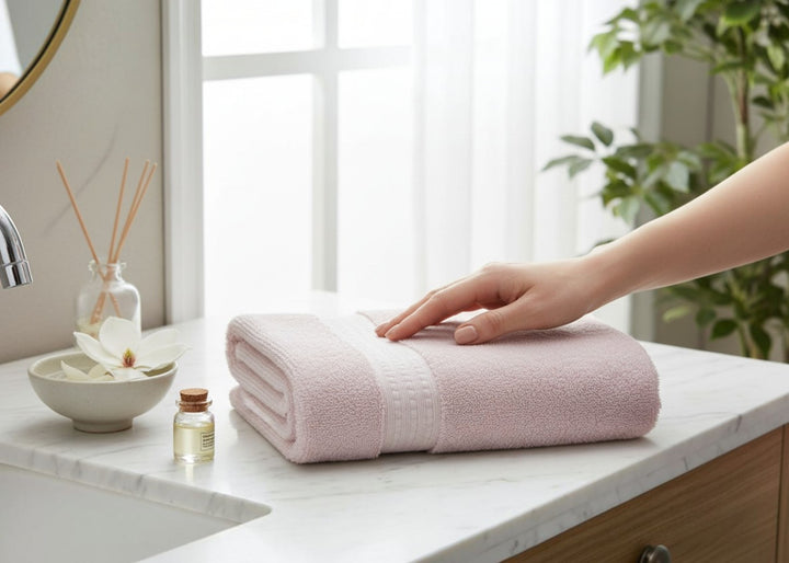 Bedeck of Belfast "Alessa" Towels in Rose