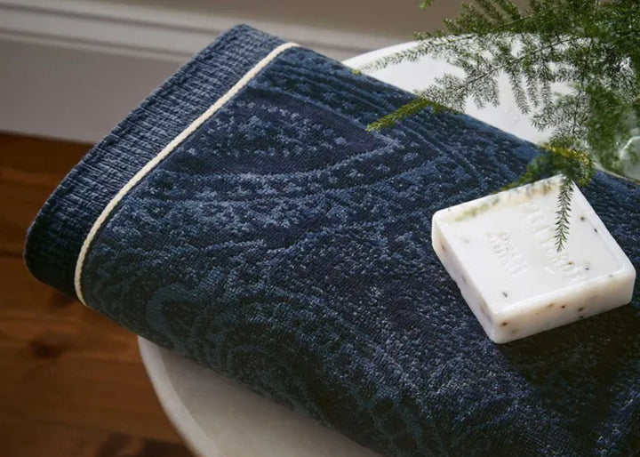 Bedeck of Belfast "Freya" Towels in Navy