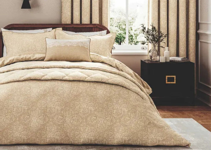 Bedeck of Belfast "Layla" Duvet Cover Set in Soft Gold