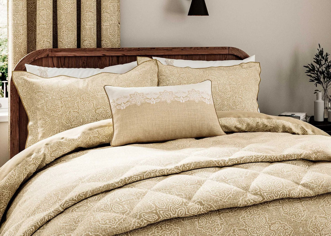 Bedeck of Belfast "Layla" Duvet Cover Set in Soft Gold