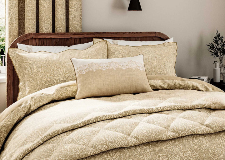 Bedeck of Belfast "Layla" Duvet Cover Set in Soft Gold