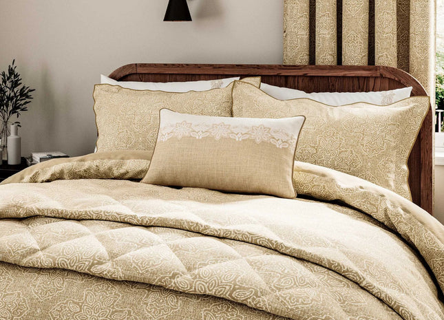 Bedeck of Belfast "Layla" Bedspread in Soft Gold