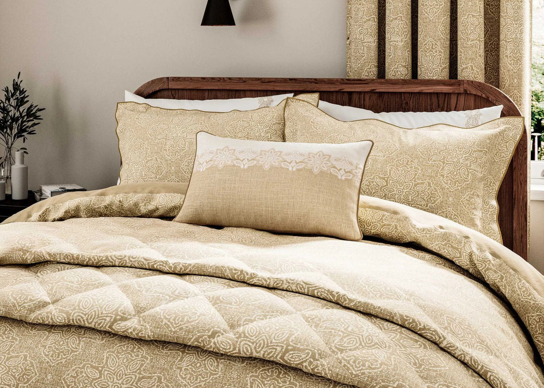 Bedeck of Belfast "Layla" Bedspread in Soft Gold