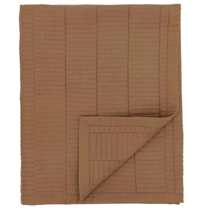 Bedeck of Belfast "Zenda" Quilted Throw in Tan