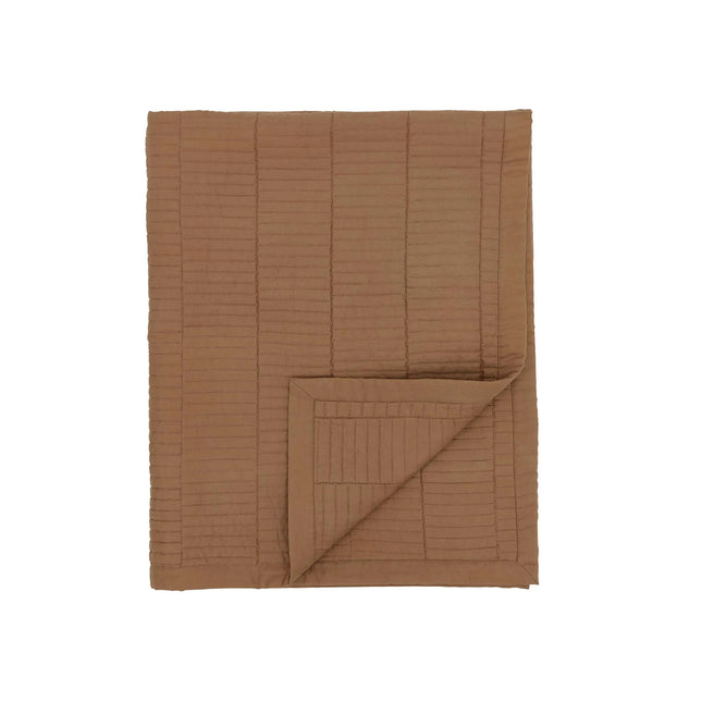 Bedeck of Belfast "Zenda" Quilted Throw in Tan