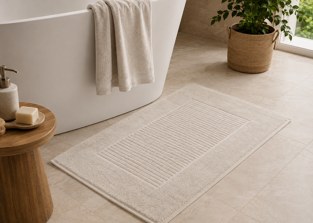 Bedeck of Belfast "Alessa" Bath Mat in Linen