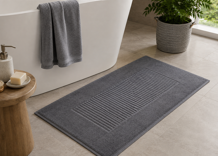 Bedeck of Belfast "Alessa" Bath Mat in Mocha