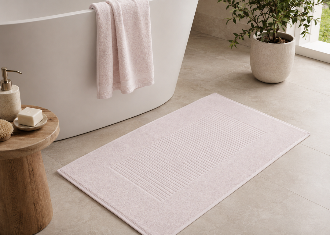 Bedeck of Belfast "Alessa" Bath Mat in Rose