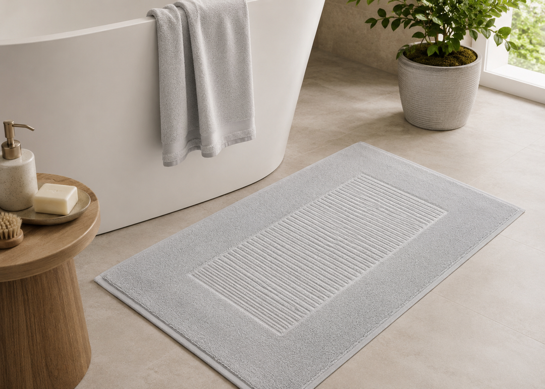 Bedeck of Belfast "Alessa" Bath Mat in Silver