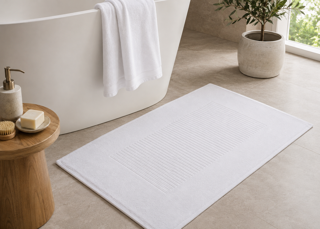 Bedeck of Belfast "Alessa" Bath Mat in White