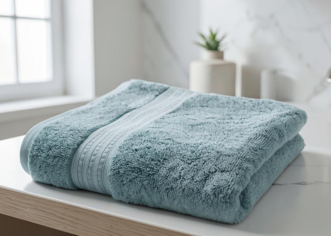Bedeck of Belfast "Alessa" Towels in Aqua