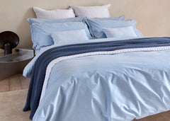 Christy "Stornoway Chambray" Duvet Cover Sets in Blue