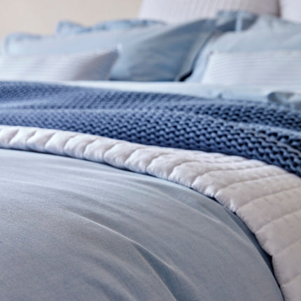 Christy "Stornoway Chambray" Duvet Cover Sets in Blue