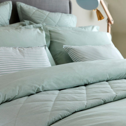 Christy "Stornoway" Chambray Duvet Cover Sets in Green