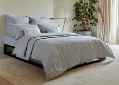 Christy "Stornoway Chambray" Duvet Cover Sets in Silver