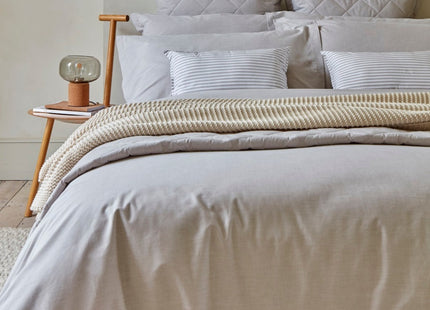 Christy "Stornoway Chambray" Duvet Cover Sets in Stone (Beige)