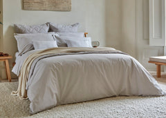 Christy "Stornoway Chambray" Duvet Cover Sets in Stone (Beige)