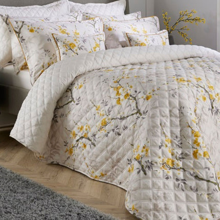 Christy "Chinoiserie" Bedspread Sets in Ochre (Yellow)