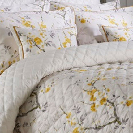Christy "Chinoiserie" Bedspread Sets in Ochre (Yellow)