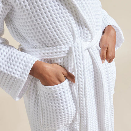 Christy "Waffle" Bathrobe in White