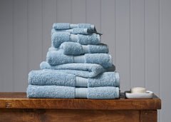 Christy "Renaissance" Egyptian Cotton Bath Towels Collection in Soft Chambray Blue