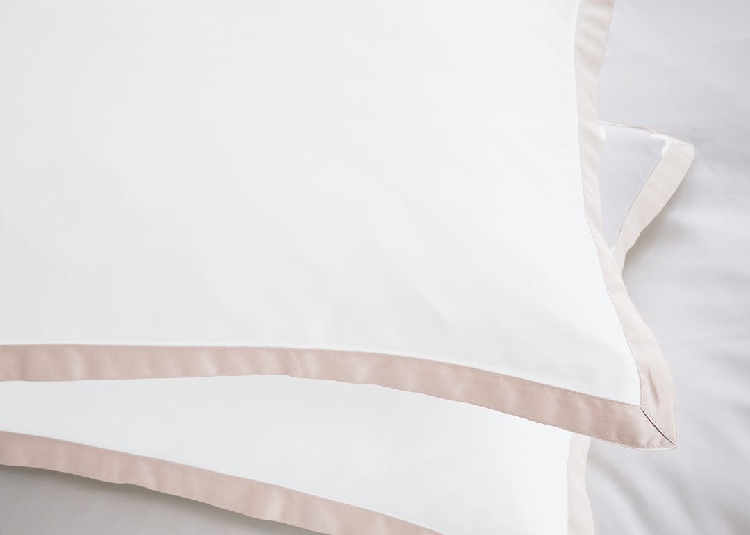 Sleep City "Cosmopolitan 300TC Sateen" Duvet Cover Set w/ Oxford edge Cream Boarder