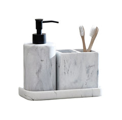 DKNY "Marble" 3pcs Bathroom Accessories in White