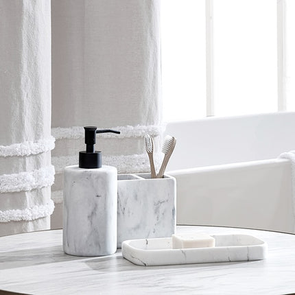 DKNY "Marble" 3pcs Bathroom Accessories in White
