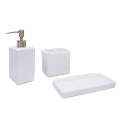 DKNY "White Tile" 3pcs Bathroom Accessories