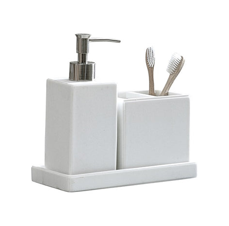 DKNY "White Tile" 3pcs Bathroom Accessories