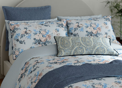 Bedeck of Belfast "Delphine" Duvet Cover and Oxford Pillowcase in Chambray Blue