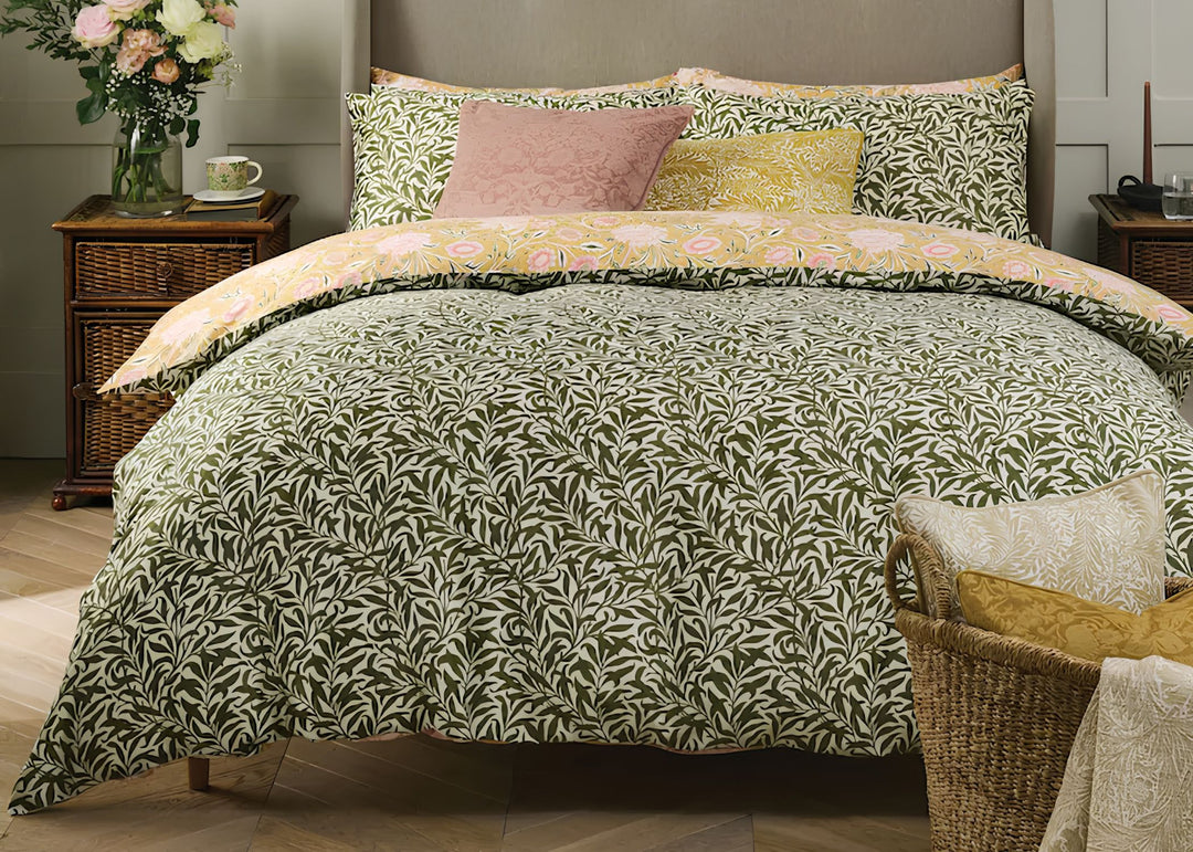 William Morris At Home "Double Bough" Duvet Cover Set in Gold