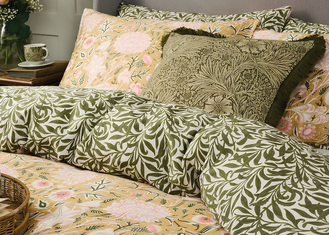 William Morris At Home "Double Bough" Duvet Cover Set in Gold