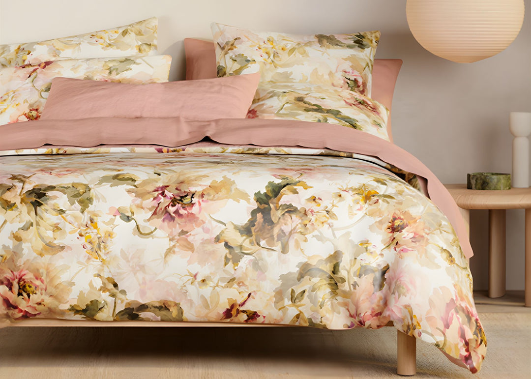 Sheridan "Driessan" Duvet Cover Sets in White (Blush Multi)