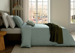 Bedeck of Belfast "Emmy" Duvet Cover and Oxford Pillowcase in Duck Egg