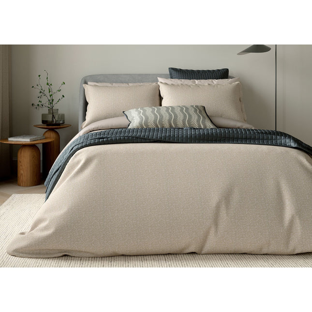 Bedeck of Belfast "Emmy" Duvet Cover and Oxford Pillowcase in Mink